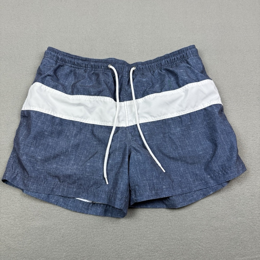 BOCA CLASSICS Navy White Swim Trunks‎ Shorts Men's Medium